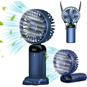 Resim Chronus Mini El Fanı Taşınabilir Kişisel Fan Asılı Boyun Fanı 90° Ayarlanabilir USB Şarj Edilebilir 5000MAH Küçük Masa Fanı 5 (Yurt Dışından) 