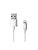 Resim LinkTech K550 Lightning Örgü Metal Başlı 1mt Şarj ve Data Kablosu Beyaz 