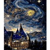 Resim 1 Adet Sayılarla Boyama Seti Gece Gökyüzü Manzara Sanat El Sanatları Ev Odası Duvar Dekoru 40x50cm/16x20inch Çerçevesiz 