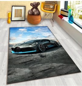 Resim Arabalı Çocuk Halısı Çok Renkli 