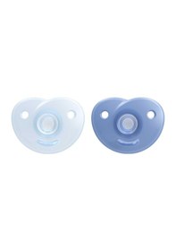 Resim Philips Avent Soothie 0-6 Ay Ortodontik Saklama Kutulu Emzik 2'li Mavi 