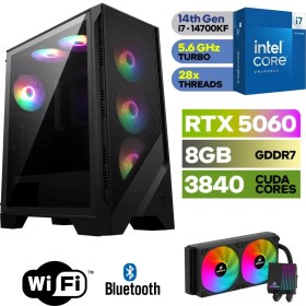 Resim MSI Şafak-Gaming Pc Ddr5-Rtx 5060 8gb -Intel I7 14700KF – 64 GB Ddr5 Ram – 1 Tb M.2 SSD 5000 4000 – 240MM Sıvı Sogutma -Windows 11 Pro 