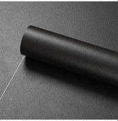 Resim 30x100 Cm Yapay Pu Deri Yamalar Suni Suni Deri Kumaş Kendinden Yapışkanlı Black 