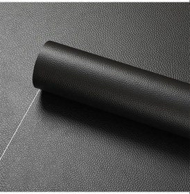 Resim 30x100 Cm Yapay Pu Deri Yamalar Suni Suni Deri Kumaş Kendinden Yapışkanlı Black 