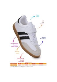 Resim Kiko Kids Renis Günlük Cırtlı Erkek Çocuk Spor Ayakkabı Beyaz - Siyah Beyaz - Siyah 