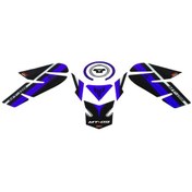 Resim GP Kompozit Yamaha MT-09 2013-2016 Uyumlu Tank Pad Seti Mavi 