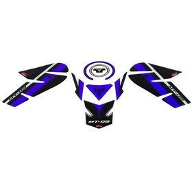 Resim GP Kompozit Yamaha MT-09 2013-2016 Uyumlu Tank Pad Seti Mavi 