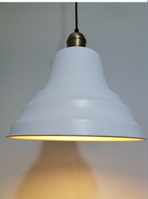 Resim Riolight Retro Beyaz Içi Gold Tekli Metal Sarkıt Çap: 27Cm (538288180) 