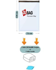 Resim 2'li Vakumlu Hurç Seti-2 Baza Altı Yorgan Boy 73 Cm X 130 Cm Baza Altı Yorgan Şeffaf 