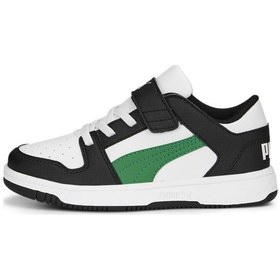 Resim Puma Rebound Lay-up Lo Bantlı Çocuk Ayakkabı 370492 18 Beyaz 