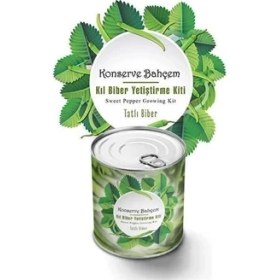 Resim Adatak® Konserve Bahçem Evde Konservede Tatlı Sivri Biber Yetiştirme Kiti 