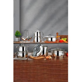 Resim Polochef Ambiance 18 Parça Çeyiz Seti 18/10 Paslanmaz Çelik 