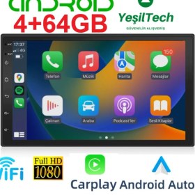 Resim Exvol YeşilTech 7 Inc Android Multimedya 4 gb RAM 64 gb Hafıza HD IPS Ekran Double Teyp 
