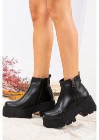 Resim Fox Shoes Siyah Suni Deri Kadın Bot J820060109 