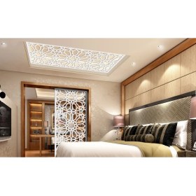 Resim Liar Ahşap Seperatör (Paravan) - KSP-201 - (10 mm) - (69 cm x 139 cm) - (Beyaz) 