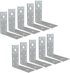 Resim 10 ADET Mobilya Dolap Duvar Sabitleme Metal Köşebent 40x80x80 mm Bağlantı Aparatı L Demiri Gönye 