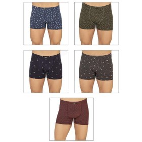 Resim Kompedan Erkek 5'Li Paket Pamuklu Likralı Modal Desenli Boxer 11113-Desenli 