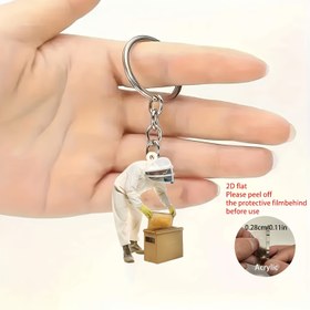 Resim 2D Düz, 2Dflat, Akrilik Arıcı Anahtarlık, Anahtarlık Kolye Ucu, 2D Dekoratif Hediye, Sırt Çantası ve Araba Anahtarı için Moda Düz Akrilik Kolye, Ev Dekoru, İdeal Hediye Seçimi 