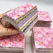 Resim 100 adet Çeşitli Baskılı Kumaş Kareleri, Dikiş, Patchwork ve DIY El Sanatları Projeleri için - Canlı Çiçek ve Geometrik Desenler, Yüksek Kaliteli Polyester, Scrapbooking ve El Sanatları Dikiş için Mükemmel, Dikiş Malzemeleri | Canlı Kumaş Kareleri | Dayanıklı El Sanatları Malzemeleri, El Sanatları Malzemeleri 
