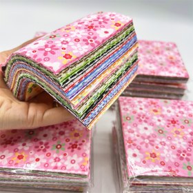 Resim 100 adet Çeşitli Baskılı Kumaş Kareleri, Dikiş, Patchwork ve DIY El Sanatları Projeleri için - Canlı Çiçek ve Geometrik Desenler, Yüksek Kaliteli Polyester, Scrapbooking ve El Sanatları Dikiş için Mükemmel, Dikiş Malzemeleri | Canlı Kumaş Kareleri | Dayanıklı El Sanatları Malzemeleri, El Sanatları Malzemeleri 
