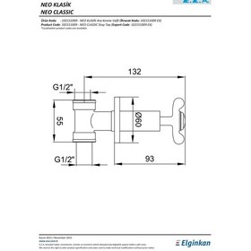 Resim Eca Neo Klasik Ara Kesme Valfi 102151009 Krom 