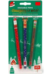 Resim Parçalı Silinebilir Noel Kalem Seti Legami Jel Kalemler Şenlikli Çorap Hediyeleri 