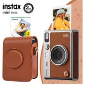 Resim Fujifilm Instax Mini Evo Fotoğraf Makinesi + Seti 4 Kahverengi 