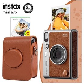 Resim Fujifilm Instax Mini Evo Fotoğraf Makinesi + Seti 4 Kahverengi 