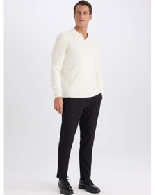 Resim DeFacto Jogger Düz Paça Her Yöne Esneyen Yazlık Kumaş Pantolon B7520AX25SPBK27 