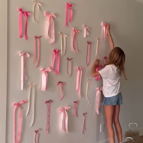 Resim 12 Parça Karışık Renkli El Yapımı Fiyonklar, Çok Boyutlu Bale Prenses Stili, Tatil Parti Dekorasyonu, Düğün Sevgililer Günü Sahne Süslemesi ve Doğum Günü Partisi Aksesuarı 