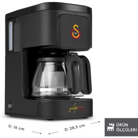 Resim Karaca Just Coffee Aroma 2 In 1 Filtre Kahve ve Çay Demleme Makinesi 5 Fincan Kapasite Siyah Cam Hazne 