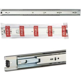 Resim En 43 mm Teleskopik Bilyalı Çekmece Rayı Kaplamalı - 25 cm (5 Takım) 