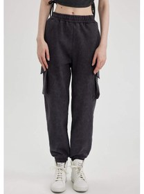 Resim DeFacto Coool Basic Düz Beli Paçası Lastikli Kargo Cepli Jogger Eşofman Altı C1443AX24SPAR226 