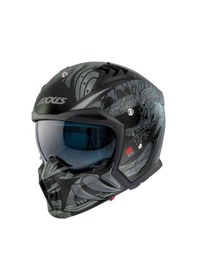 Resim Axxis Hunter SV Oni B2 Sport Modüler Motosiklet Kaskı Mat Gri 