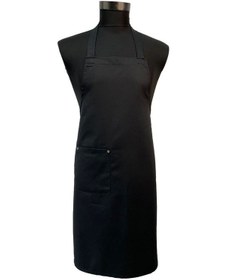 Resim Siyah Leke Tutmaz Gabardin Aşçı Şef Barista Mutfak Önlük Unisex 