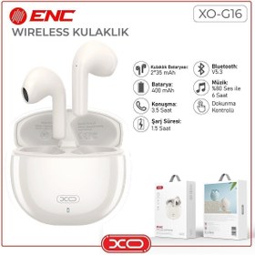 Resim Xo -G16 Stereo Ios Android Uyumlu V5.3 ENC Gürültü Engelleyici Bluetooth Kulaklık 