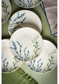 Resim Lavender 6 Parça Porselen Pasta Seti 19 Cm 