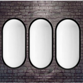Resim 3 Adet 20w Su Ve Nem Geçirmez Siyah Kasa Beyaz Işık 6400k Oval Siyah 