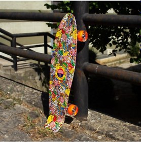 Resim Işıklı Renkli Kaykay 55 CM Çok Renkli 