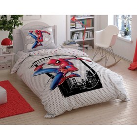 Resim Taç Lisanslı Taç Spiderman Cloudy Tek Kişilik Nevresim Takımı 