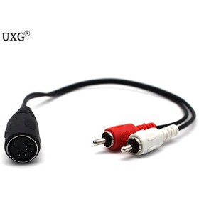 Resim 5 Pin Din Dişi 2 Rca Erkek Çevirici Kablo 