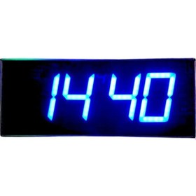 Resim Wifi Senkronize Dijital Led Saat Derece, Turkuaz Led, 16x40 Cm Turkuaz 