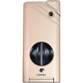 Resim Cohiba Makaslı Puro Çakmak Metalik Bakır Renk CCM0777 