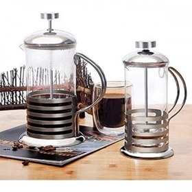 Resim Paslanmaz Çelik Gövdeli French Press Kahve ve Çay Demleme Aparatı 350ml 