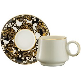 Resim Sandro Moreno 1453 Burçlar Yüzük Gold 12 Parça 6 Kişilik Kahve Fincan Takımı 90 ml 