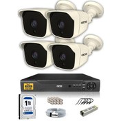 Resim IDS DS-2025HD-SET4-1TB 4 Kameralı 1080P Full HD 5 MP Sony Lensli Kamera Seti - 2025 