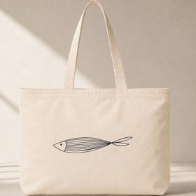 Resim Smooth Fish Club Tote Bag 