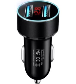 Resim Herşey Fırsat Oto Telefon Şarj Cihazı 2Li Usb-Siyah 