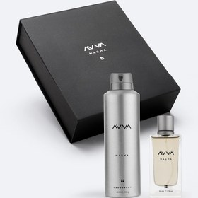 Resim Avva Erkek Magma Hediye Kutulu 2 Li Parfüm ve Deodorant Seti 50 ml + 226 ml B009109 