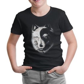 Resim Lord T-Shirt LordT-Shirt Kurt - Yin Yang Siyah Çocuk Tshirt 